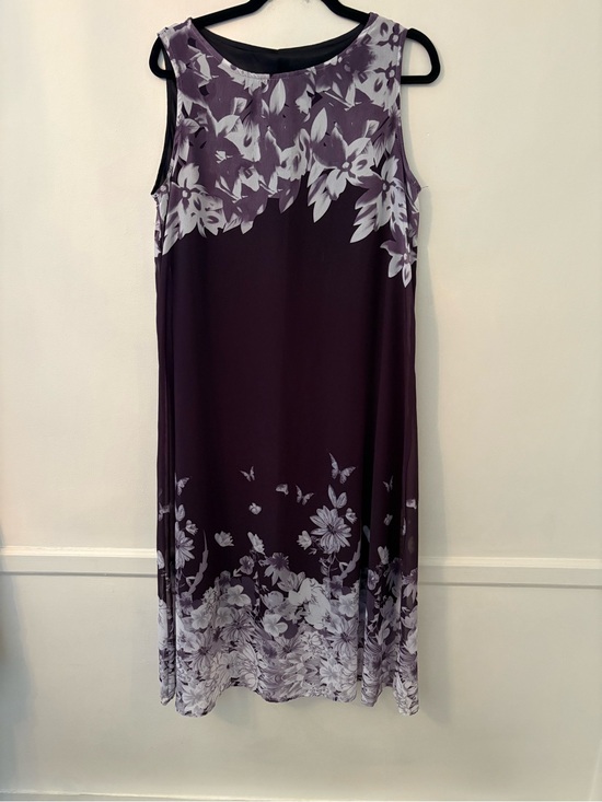 Tendency Dresses & Skirts - Tendency Women’s Sleeveless Black Maxi Dress Lined W Gray & White Flowers SZ M